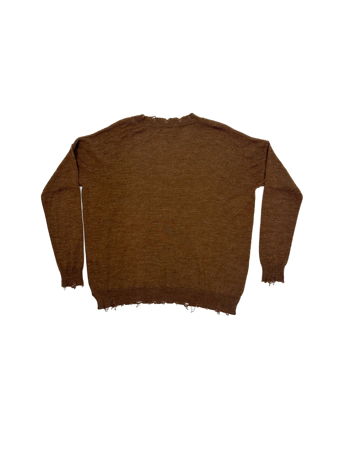 Brown Distressed Sweater