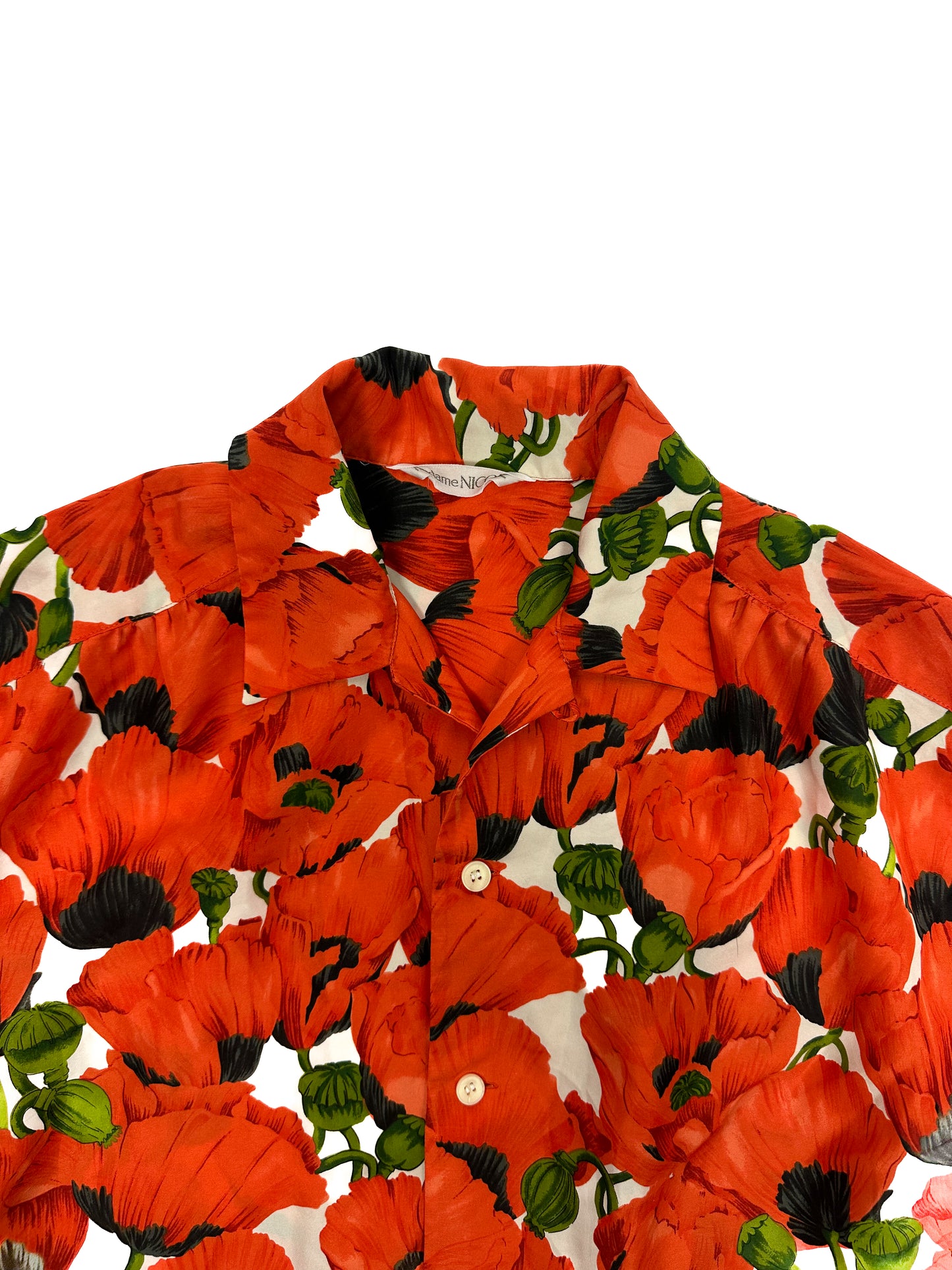 Red Poppy Print Shirt