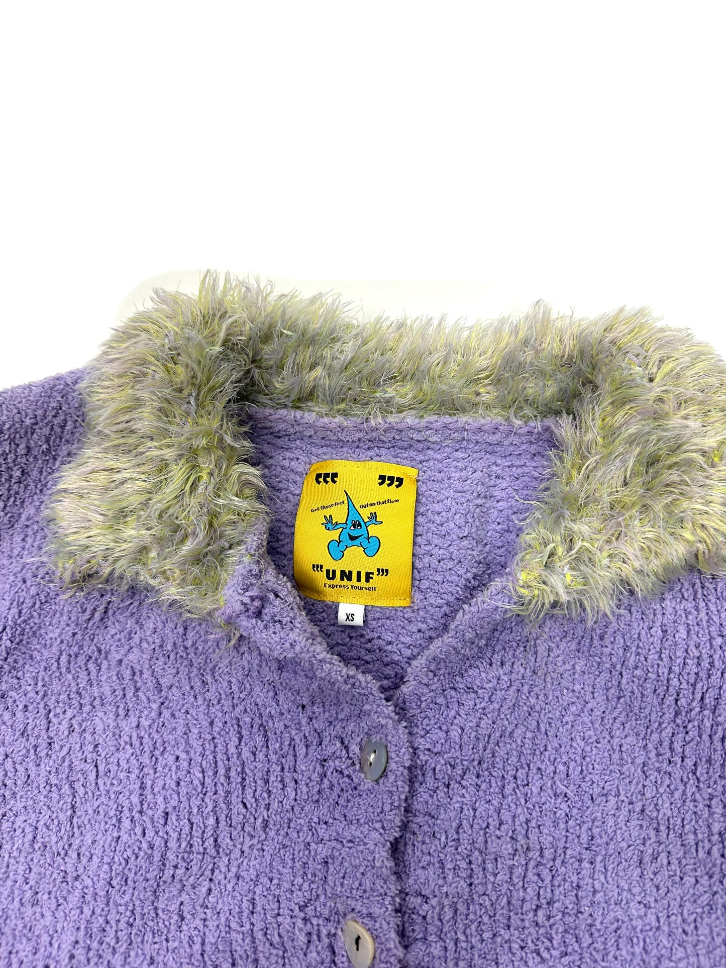 Short Multi Color Furry Sweater