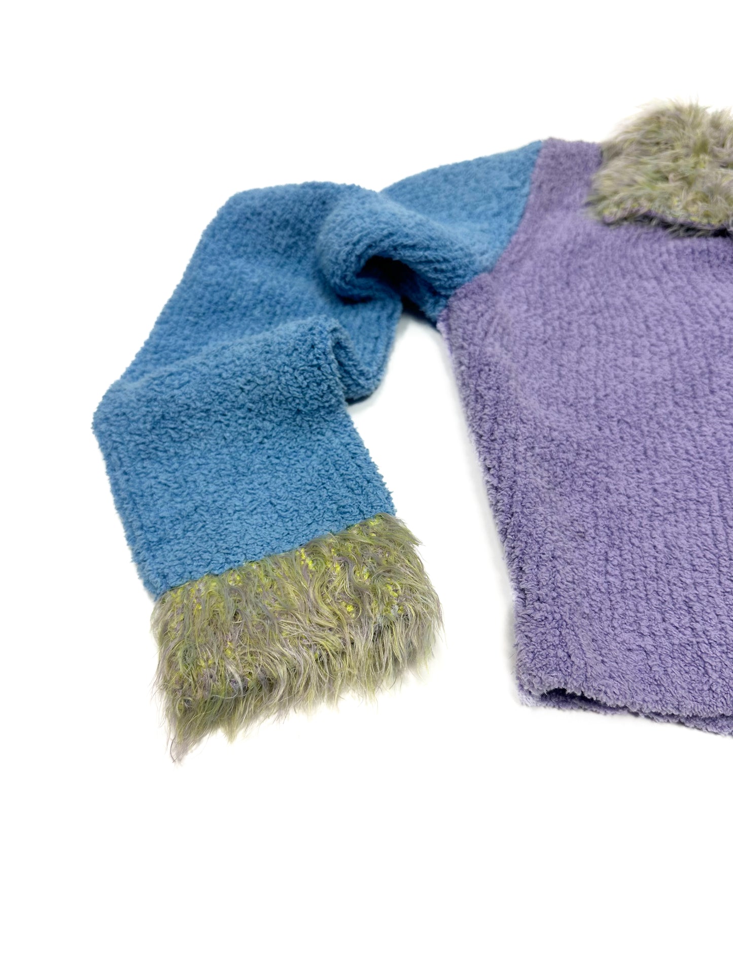 Short Multi Color Furry Sweater