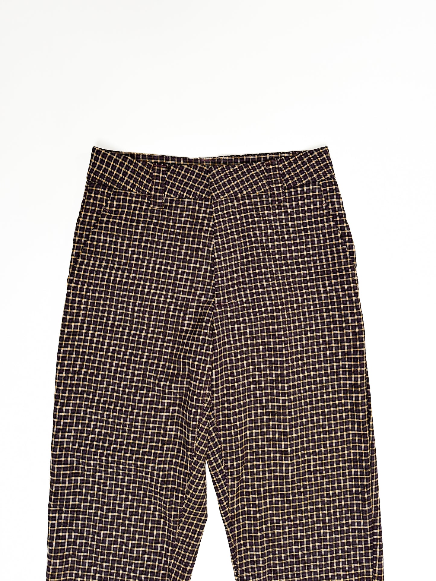 Brown Stripe Patterned Pants