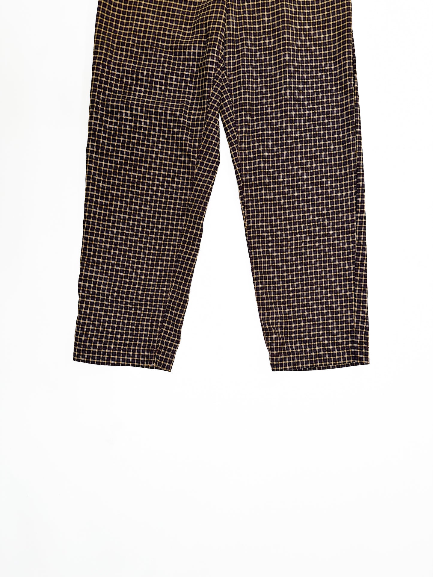 Brown Stripe Patterned Pants
