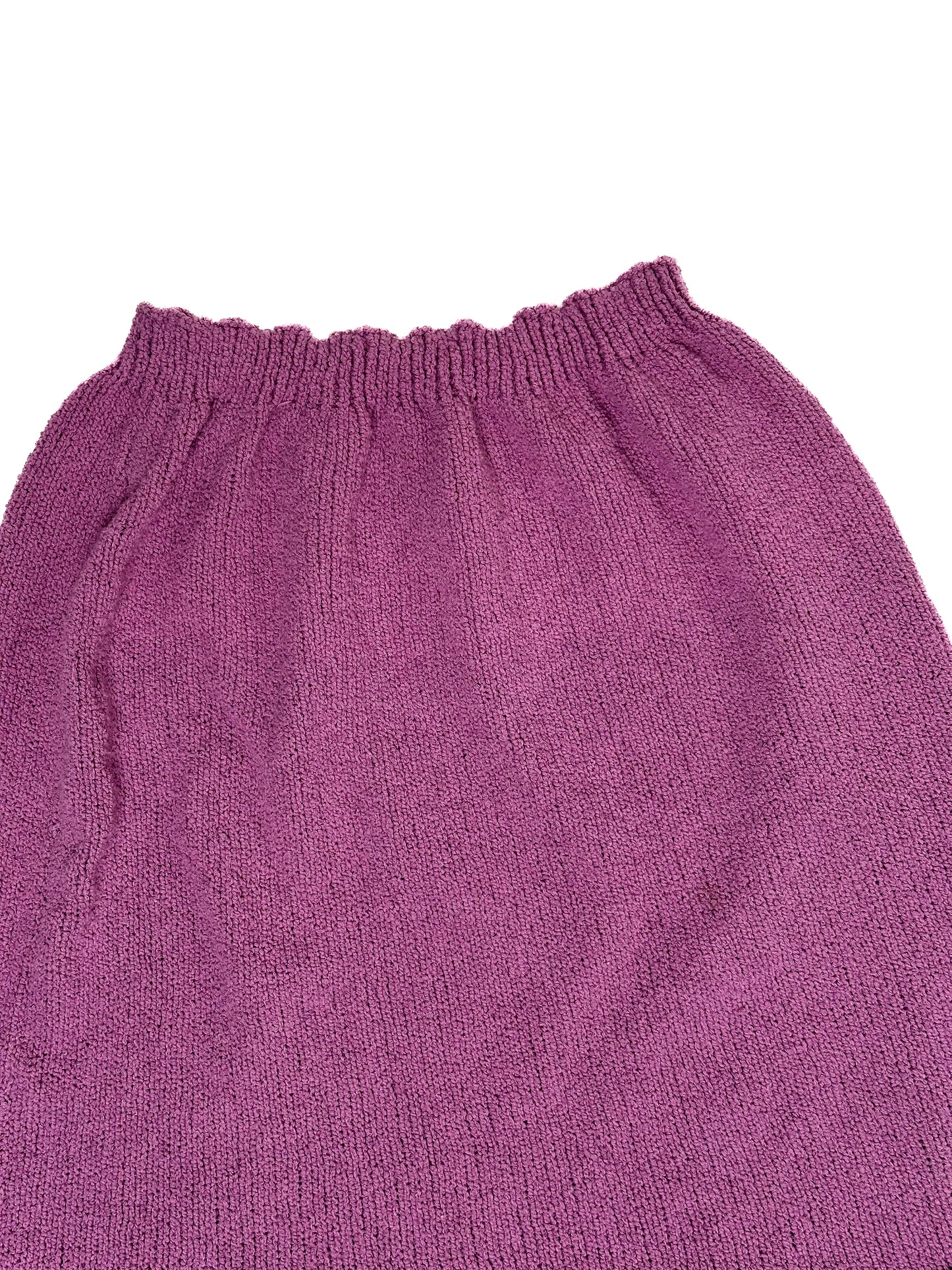 Purple Knitted Mini Skirt