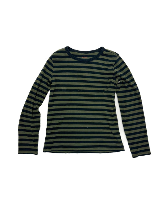 Dark Green Stripe Long Sleeves Shirt