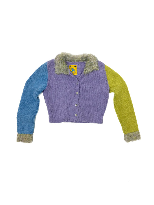 Short Multi Color Furry Sweater