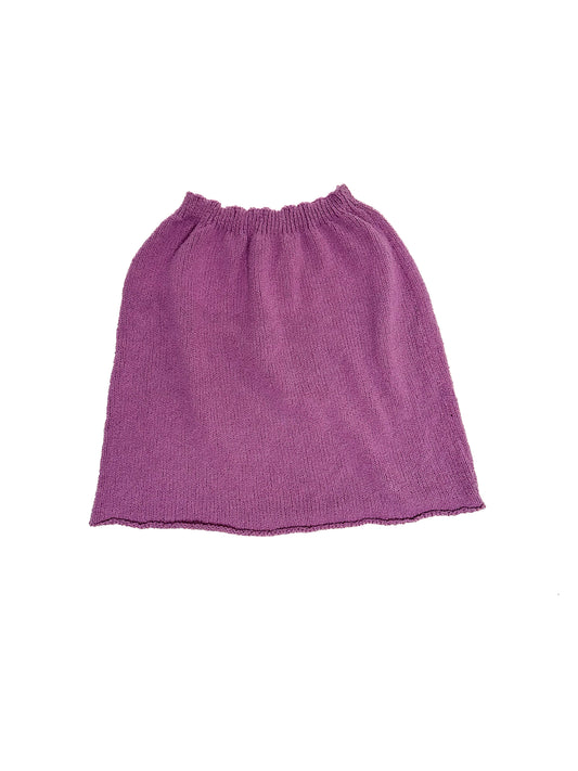 Purple Knitted Mini Skirt