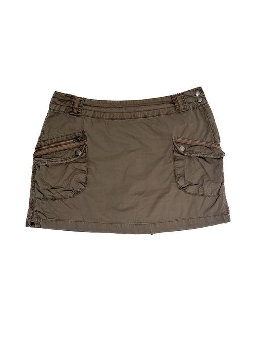 Mini Brown Utility Skirt